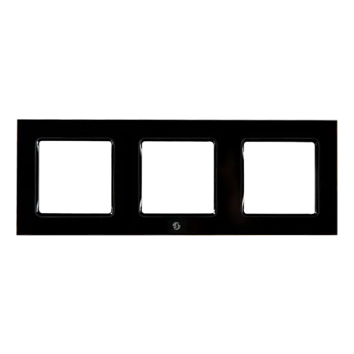 Wall Frame 3 for Wall Switch / Black